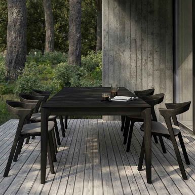 Ethnicraft Outdoor Bok Dining Table | Fixed | Black Teak