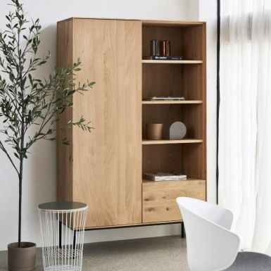 Ethnicraft Whitebird Cupboard | Oak | 1 Door + 1 Drawer