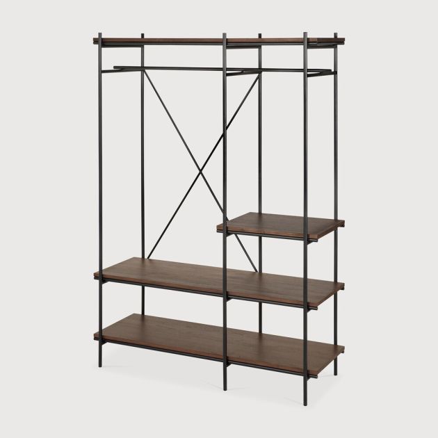 Ethnicraft Oscar Hanging Rack | Dark Brown Teak from Adventures in ...