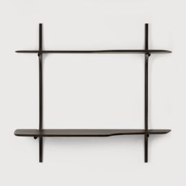 Ethnicraft PI Desk | Wall Mounted | Mahogany Dark Brown