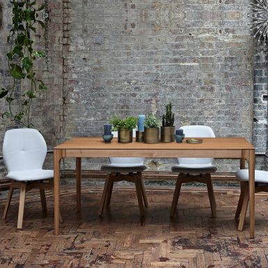 solid oak extending dining table modern design fits any room shape 