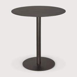 Ethnicraft Blend Table | Fixed | Dark Bronze Metal | Round from ...