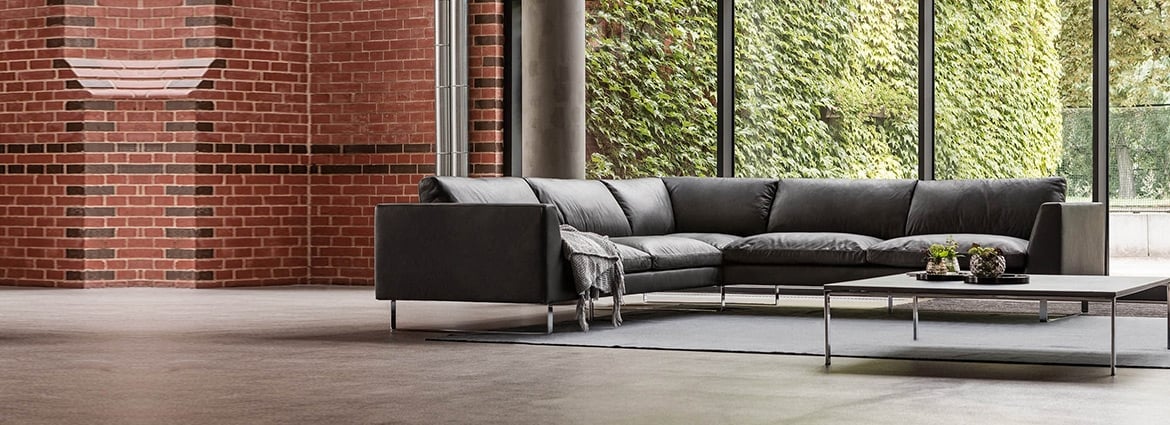 Contemporary shop leather sofa