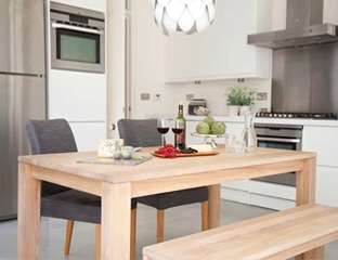 Rustic Solid Oak Extendable Dining Table And Bench Designed By Adventures In Furniture.