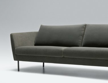 Pink Corner Sofa Designed By Adventures In Furniture. This Contemporary Sofa Also Has Endless Fabric Choices To Fit Every Space In Your Home. The cream sofa on display looks complete with a black or dark grey cushions