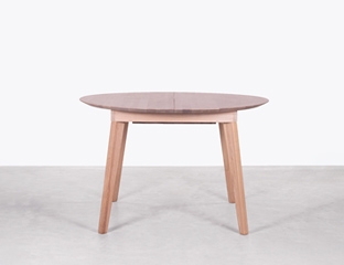 Extendable Oak Round Dining Table By Adventures In Furniture.