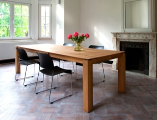 Contemporary Oak Dining Table By Adventures In Furniture. 