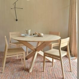 Scandi round store dining table