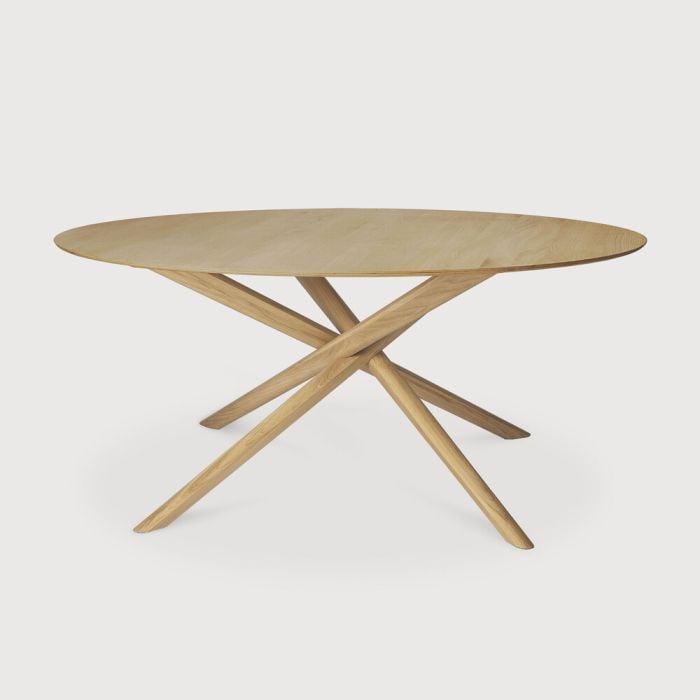 Ethnicraft Mikado Dining Table Fixed Oak Round