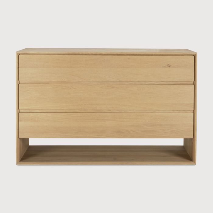 Ethnicraft nordic oak 3 drawer chest of drawers solid wood furniture