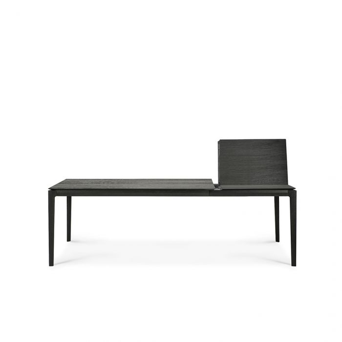 Black and oak extending dining table outlet