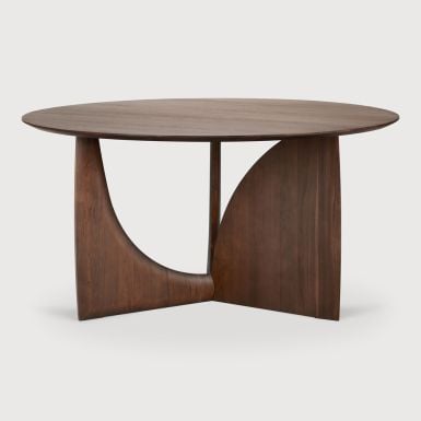 Ethnicraft Geometric Dining Table | Fixed | Brown Teak