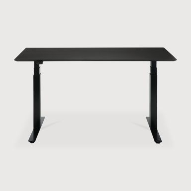 Ethnicaft Bok Black Oak Adjustable Desk