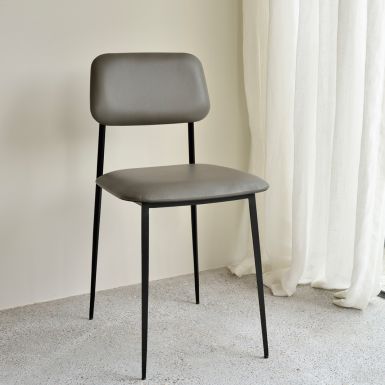 DC dining chair - olive green leather