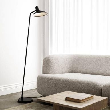 Black metal floor lamp black