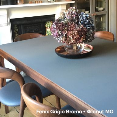 the zurich fenix is an walnut extendable dining table 
