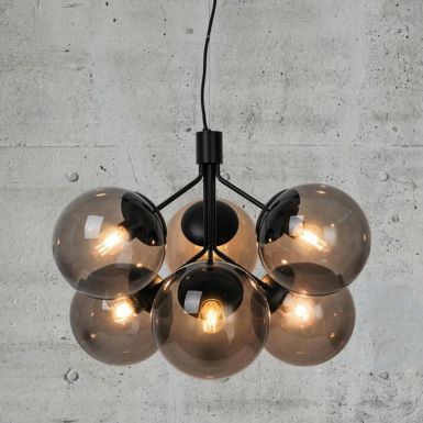 Ivo glass chandelier – 6 shades 