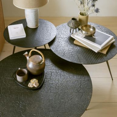 Lava coffee table is the table underneath, without the linear pattern