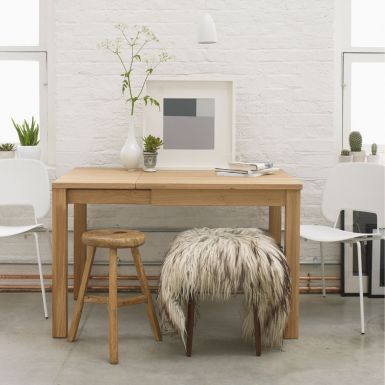 extending dining table called the marco solid oak finish extended