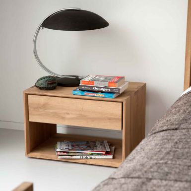 Ethnicraft Oak Nordic II bedside table - 1 drawer