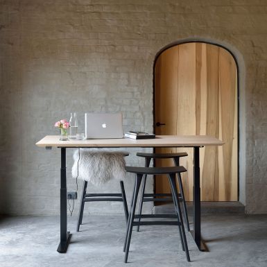 Ethnicraft Bok Adjustable Oak Top Desk 