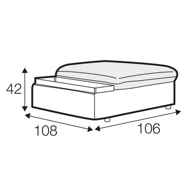 Vish Footstool with tray