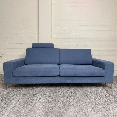 Ex Display | Loki 3 Seat Sofa in Caleido Jean Blue - 253102