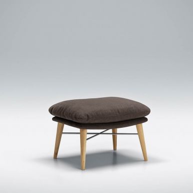 Zed Footstool - Wooden Leg